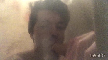 Horny Twink Niko Springs Gets Down on is Knees for His Dildo in the Shower