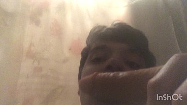 Horny Twink Niko Springs Gets Down on is Knees for His Dildo in the Shower