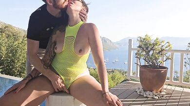 Fucking by the pool on holiday