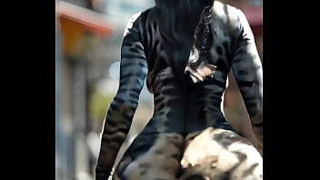 Big Booty Cat Woman with EDM (AI-generated)