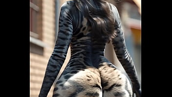 Big Booty Cat Woman with EDM (AI-generated)