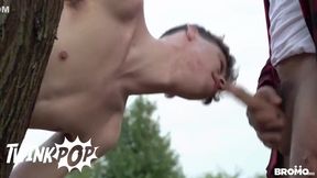 Denny Chris In Oliver Ties Himself On The Tree Fully Naked So Cant Cut The Tree Without Fucking Him 11 Min