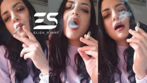 Just smoking and relaxing