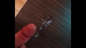 Cumming on table
