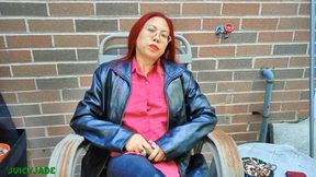 Petite Pinay smoking and coughing outside while flashing you her small tits - Smoking topless outdoors volume 65 mp4