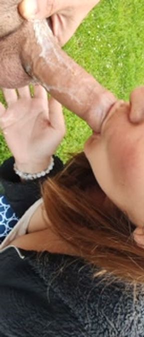 Fresh cock ice cream finish big cumshot
