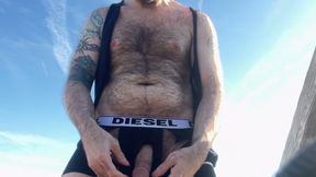 HAIRY BATOR SIDE JERK OFF EXPOSE COCK DONG PENIS DICK