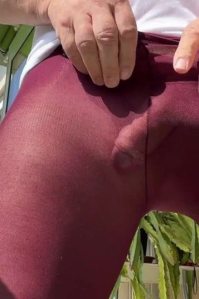 Wanking Red Pantyhose