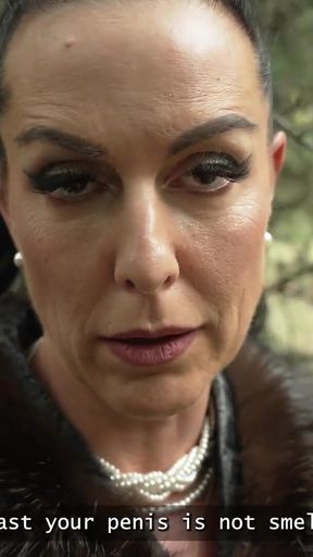 Unforgettable moment from &quot;MATURE4K. Brunette on high heels seduced a young guy in the woods and fucked in public&quot;