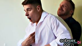 Bisex slut destroyed by 2 big dicks