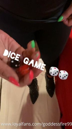 Spiked Ballbusting card & dice game with a pair of spiked ankle boots