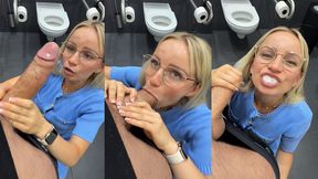 Girls With Glasses Are Always Sluts - Public Blowjob - Baebaezoe