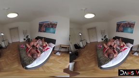 horny cheerleaders serina & katarina surrender to matt s huge cock!