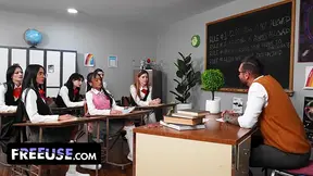 Petite Asian college learns house rules with a bratty twist