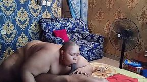 Thick African babe drills fan with her massive booty and more