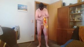 Andreas Masturbates in Jockstrap and 3 Pinhole Mask