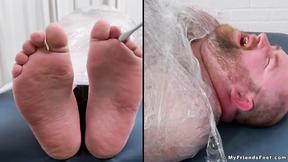”MyFriendsFeet: Tommy Bearhama gets mummified & giggles with feet tickles”