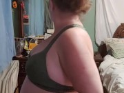 Watch wife getting horny dancing while I'm working!!