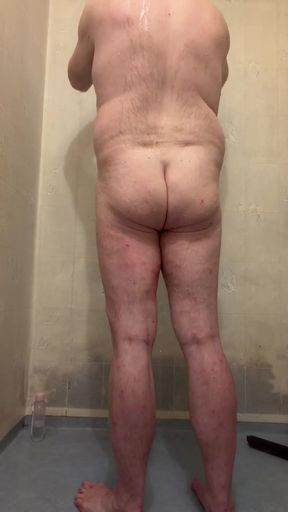 ASMR Man taking ordinary shower   Clip 1