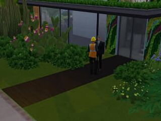 Sims 4: Wife fucks with the house service