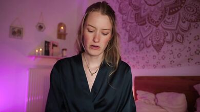 Blonde ASMR massage girl gives steamy POV roleplay with sexy whispers