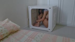 A Chastity-Locked Girl's First Time in a Tiny Cage