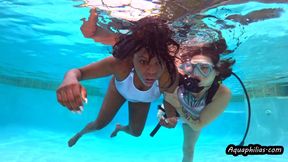 Aquaphilias- Irene Silver Stella Danny-SCUBA Diver Intercepts the Innocent Interloper- PERIL