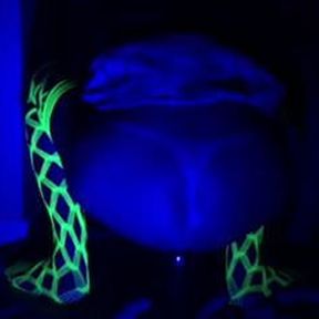 Black light black dildo