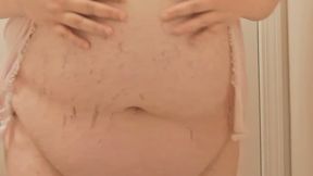 Feedee rough belly play