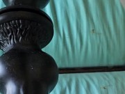 Xxl dog knot dildo on the mirror in my ass