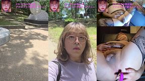 アナルプラグで散歩してからアナルディルドでアナニーしてところてん(天王〇、茶臼〇)