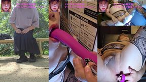 アナルプラグで散歩してからアナルディルドでアナニーしてところてん(天王〇、茶臼〇)