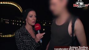 interview auf der straße endet mit outdoor sex