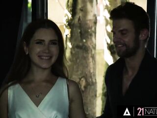 twenty one NATURALS - Hawt Brunette hair Takes Her Date's Knob Unfathomable In Her With Her Soaked Vagina