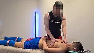 Massive Cumshot After Erotic Massage with Footballsoxjock