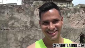 Straight Latino friends fuck doggystyle bareback for cash
