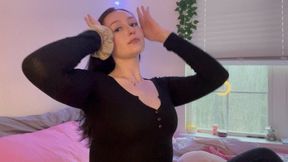 Extreme sloppy gagging self worship