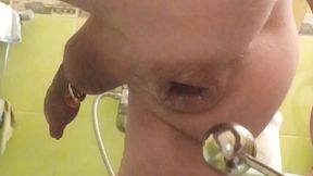 hot metal brings me to multiple orgasms exposing my prolapse. male squirt without using hands