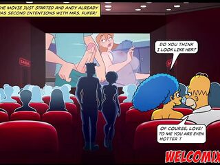 Banging his wife at the cinema! Simptoons