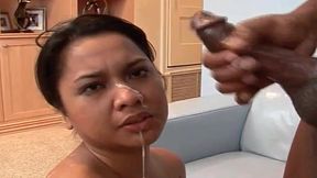 Asian Slut Banged by a Big Black Cock Cumming in Her Face