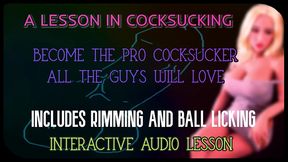 a lesson in cocksucking includes rimming and ball licking