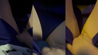 タクシー　移動中、運転手にバレないようオナニーやってみた！