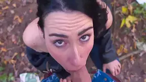 Kiss Cat In Pickup In Outdoor Park With Real Sex And Cum In Mouth