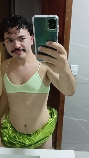 Gay femboy brazilian bikini