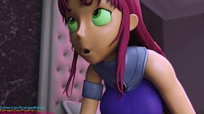 Starfire pleasures as Raven strokes herself - Pixel Perry