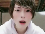 うさみみイケメン日本人のエアディープキス！よだれ垂らして痙攣絶頂！030