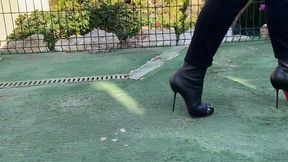 Upgraded clip of my Louboutin Metallip booties.