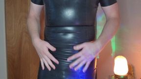 Black Latex Dress Tease