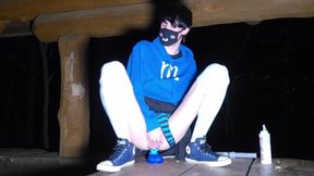 Getting a Muddy Knotting Inward Money-shot From a Werewolf in the Forest~