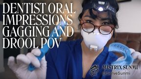 Dentist Administers Oral Impressions - Gagging & Drool POV
